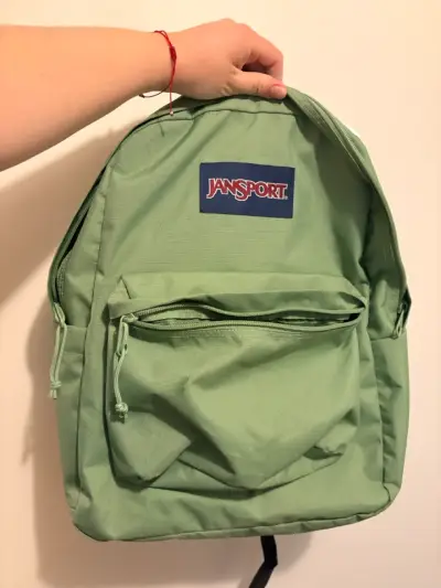 Mochila verde JanSport clásica - miniatura 1