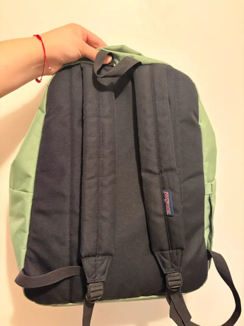 Mochila verde JanSport clásica - 3