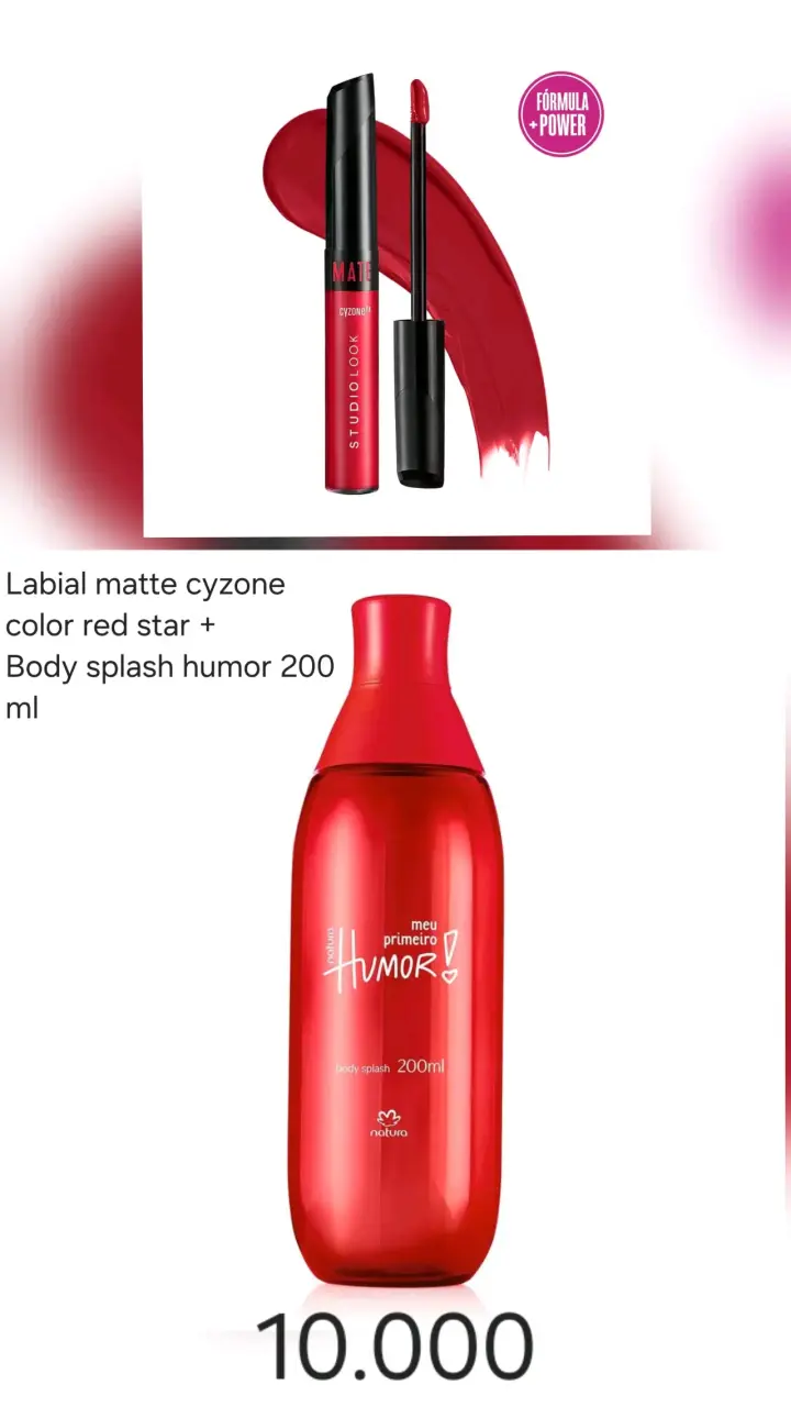 Set Labial Matte Cyzone y Body Splash Natura Humor - 1