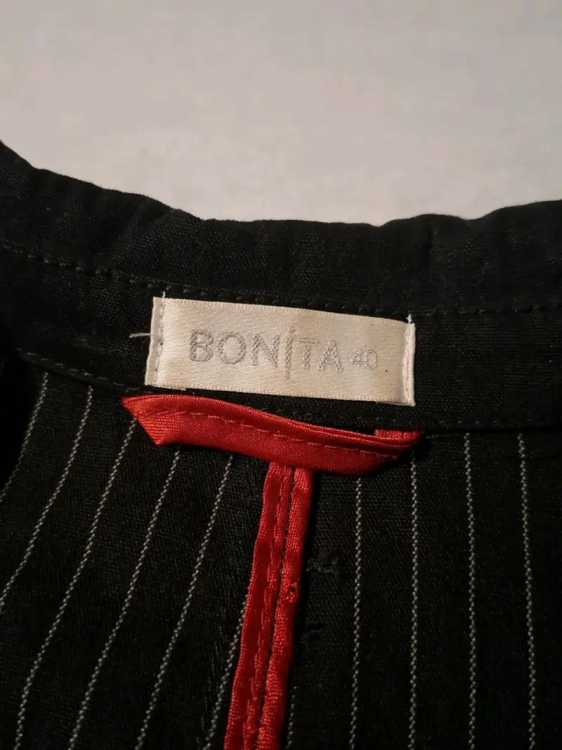 Blazer de rayas negro para mujer - 2