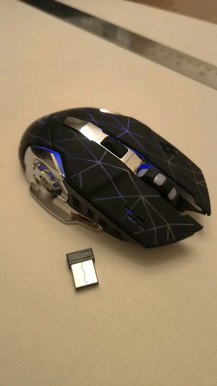 Mouse inalámbrico Free Wolf ergonómico negro - 4