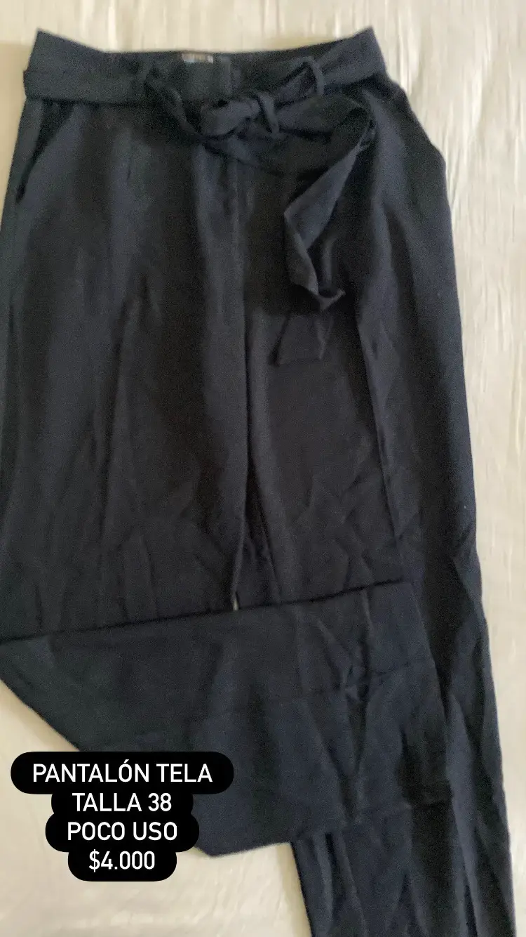 Pantalón de tela negro talla 38 poco uso
