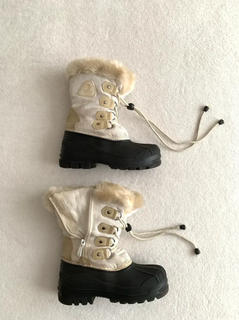 Botas de nieve infantil con forro de piel - 1