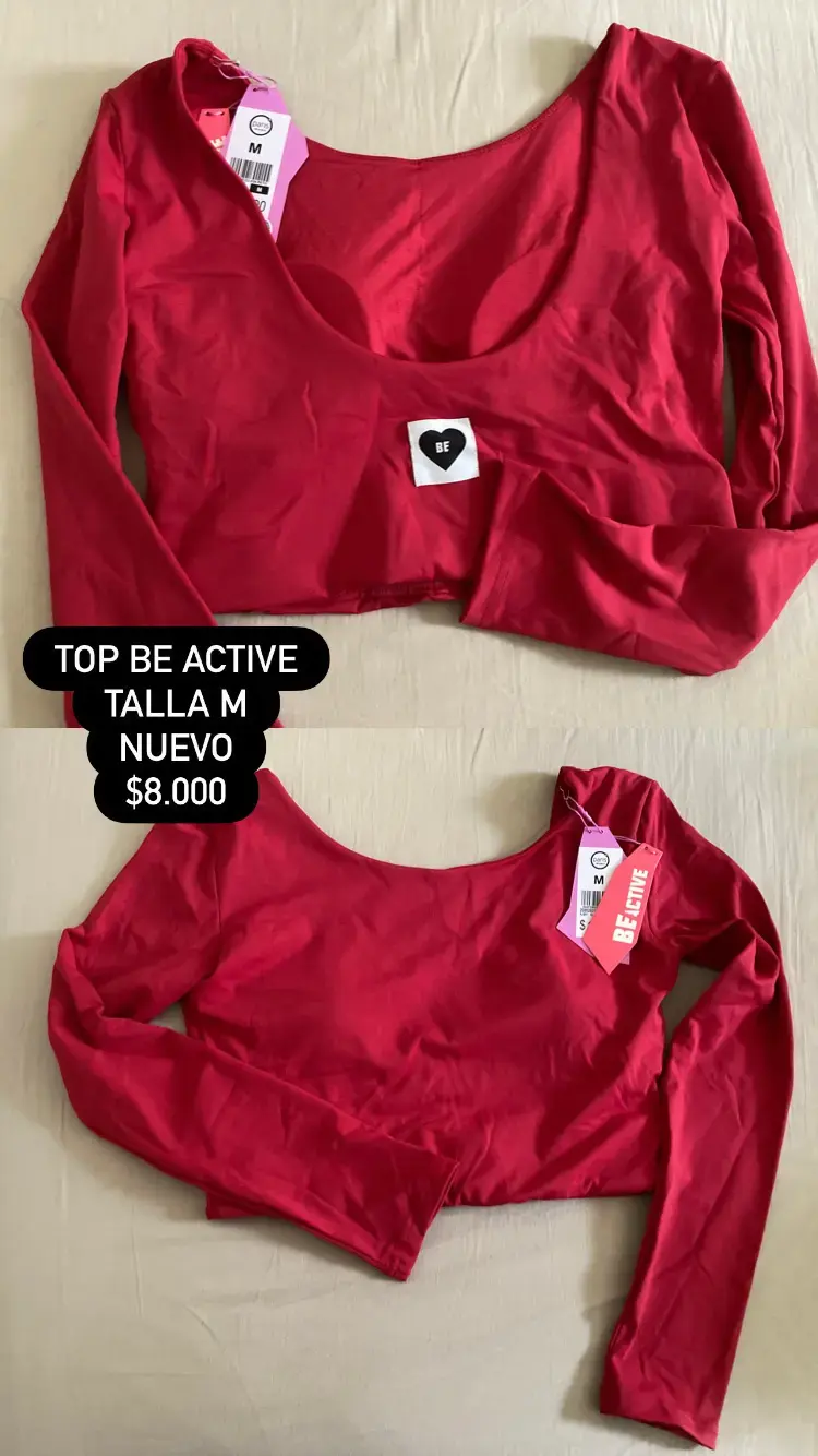 Top rojo Be Active talla M nuevo