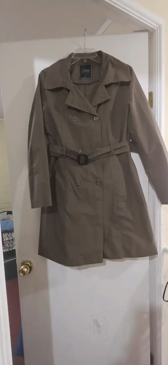 Abrigo trench coat marrón Zibel talla L