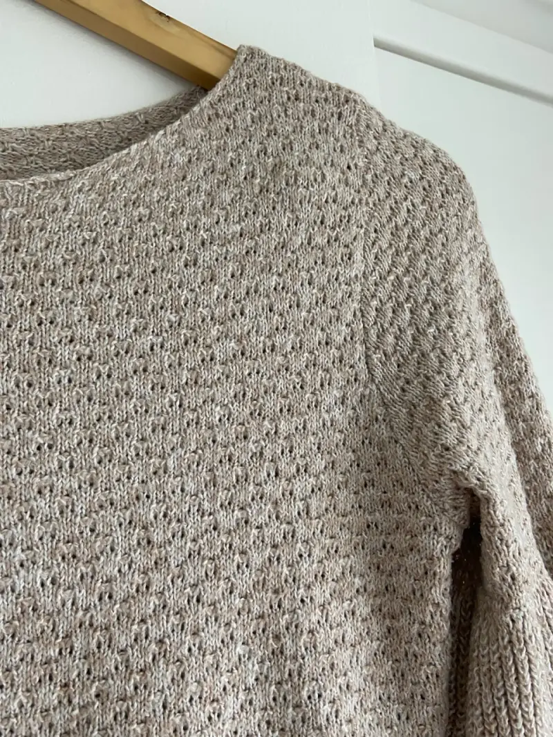 Vestido de punto beige para mujer - 3