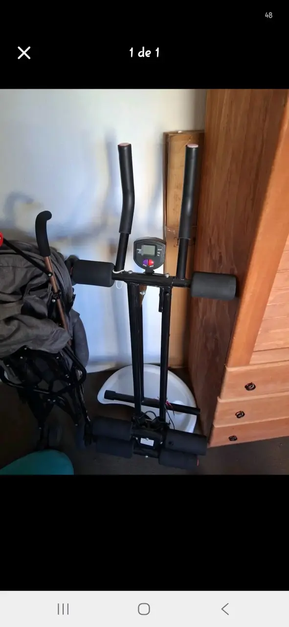 Máquina de ejercicios stepper plegable con monitor