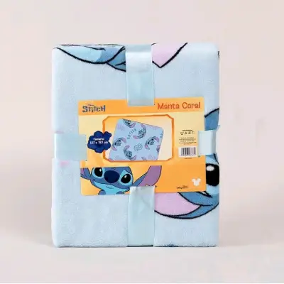 Manta Coral Disney Stitch 127x152 cm - miniatura 1