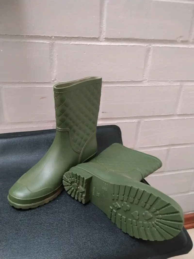 Botas de lluvia verdes impermeables para mujer - 2