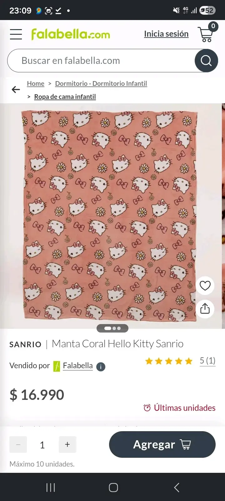 Manta Polar Hello Kitty Ultra Suave - 2