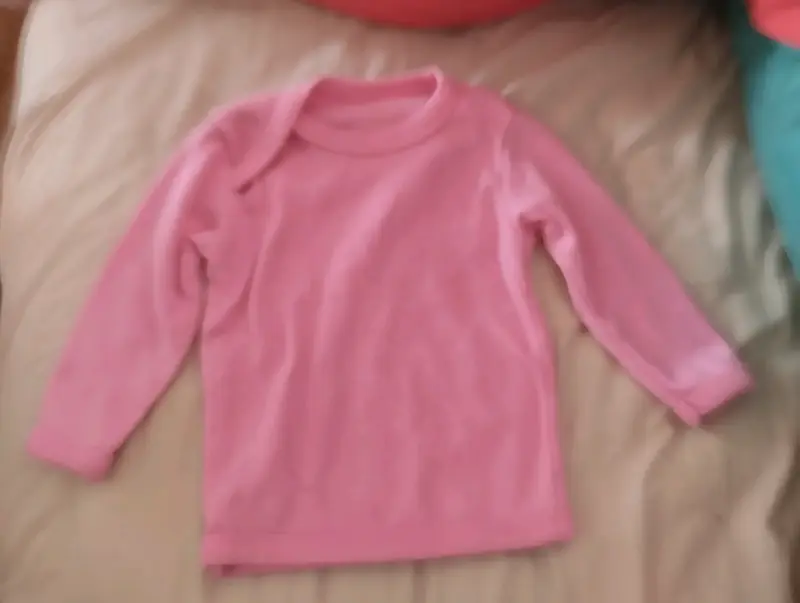Polera manga larga rosada para niña - 1