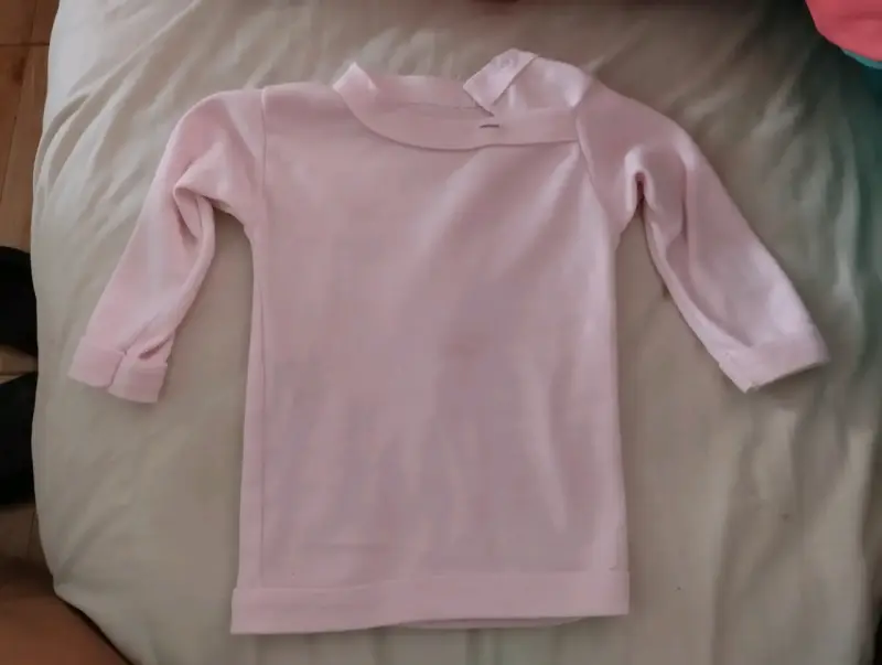 Polera manga larga rosada para niña - 5