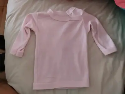Polera manga larga rosada para niña - miniatura 5