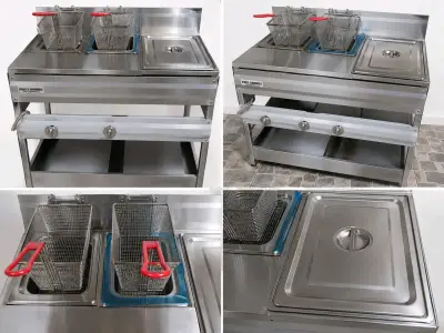 Freidora industrial de acero inoxidable Fullcarga - miniatura 1