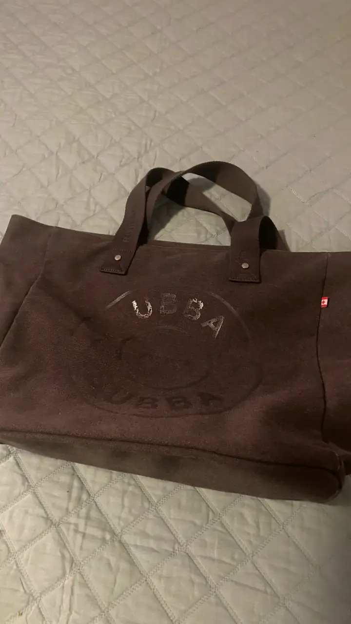 Bolso tote de lona marrón Bubba