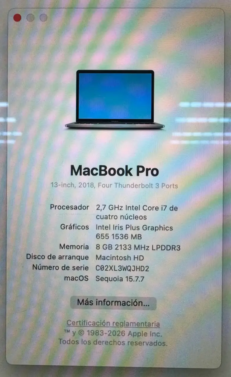 MacBook Pro 13”, 2018, i7 - 3
