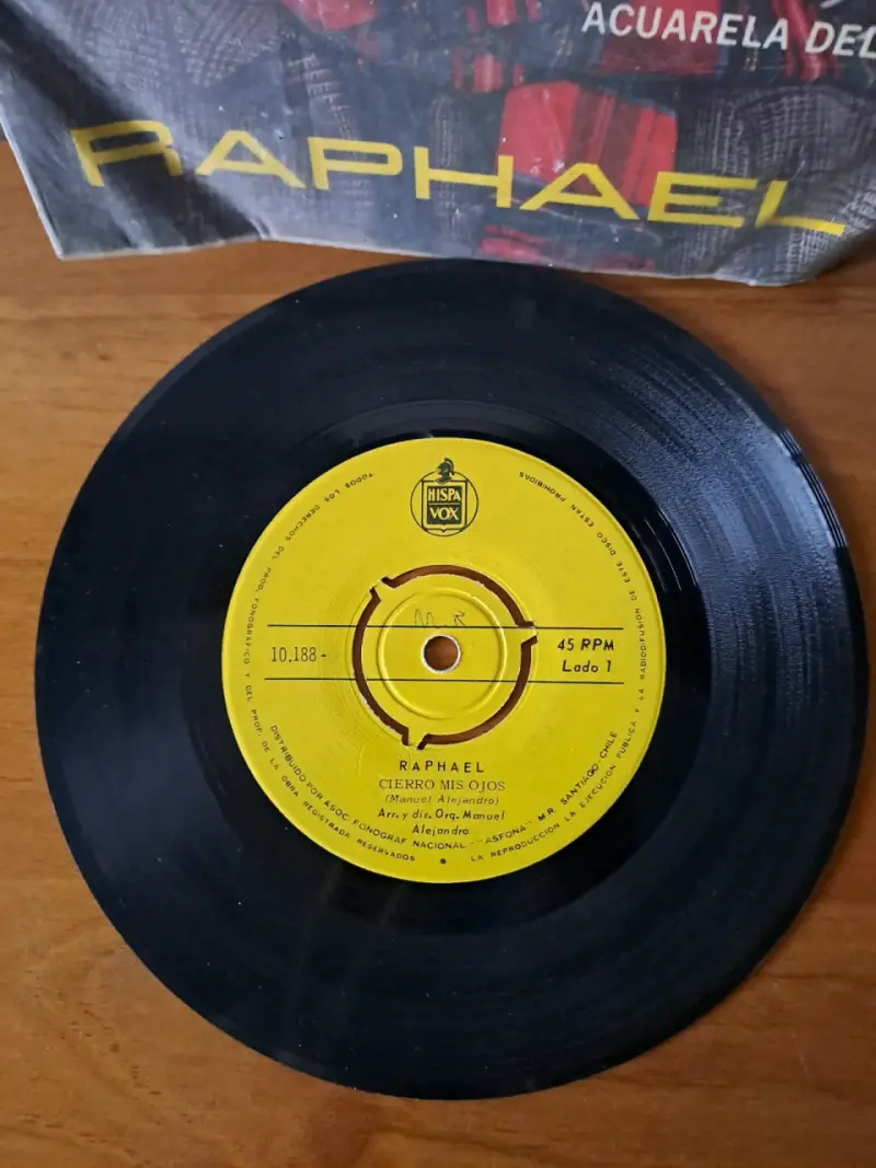 Vinilo Raphael 'Acuarela del Río' 45 RPM - 3