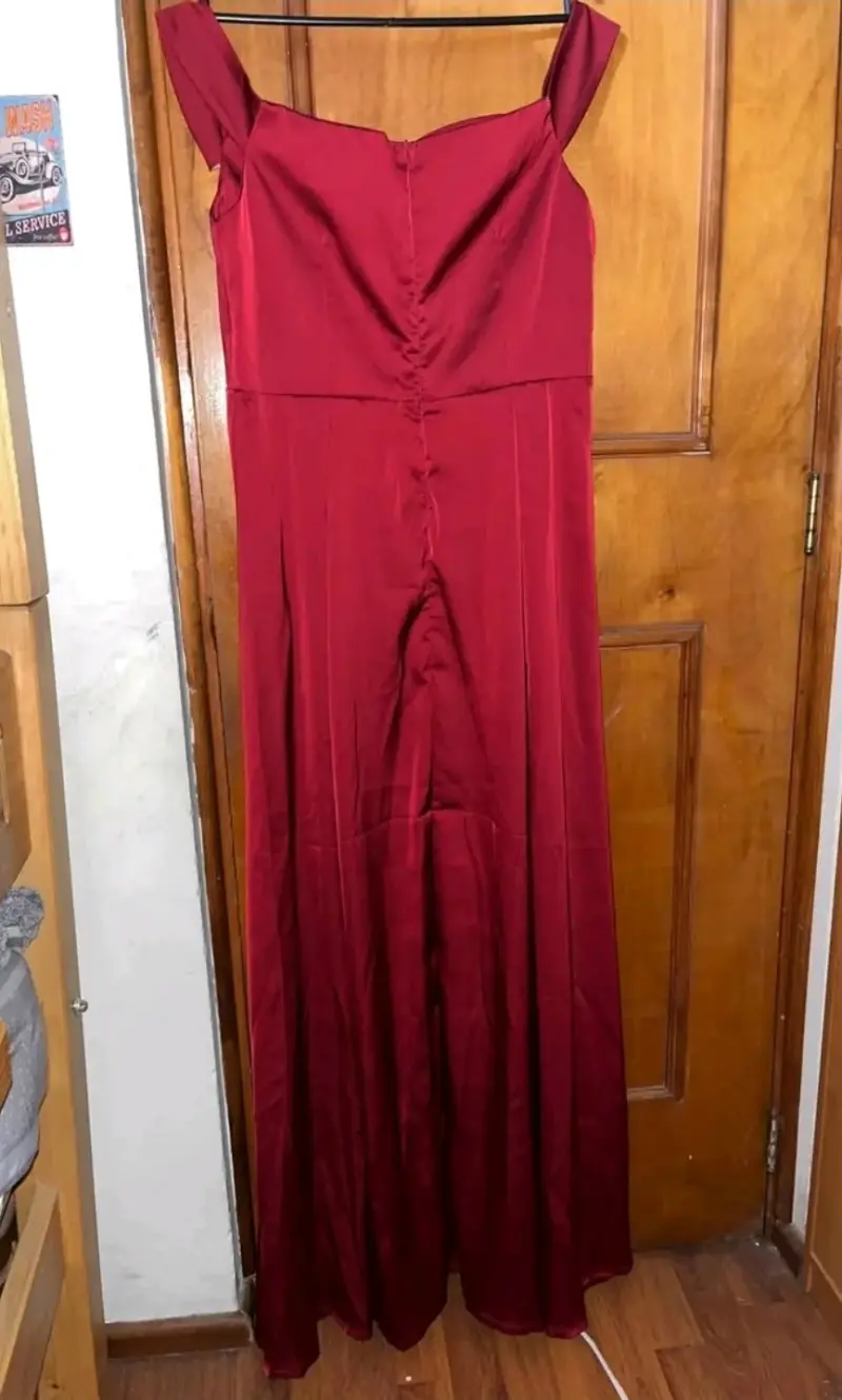 Vestido largo de fiesta rojo elegante - 2