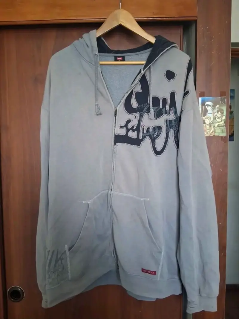 Polerón con capucha gris Quiksilver para hombre - 1