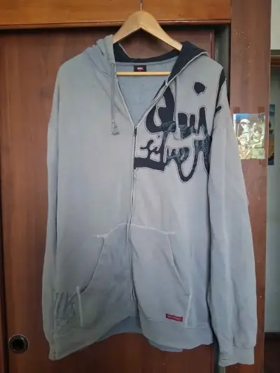 Polerón con capucha gris Quiksilver para hombre - miniatura 1