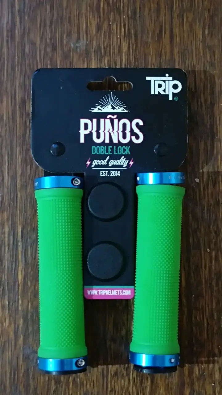 Puños para bicicleta Trip Doble Lock verdes - 1