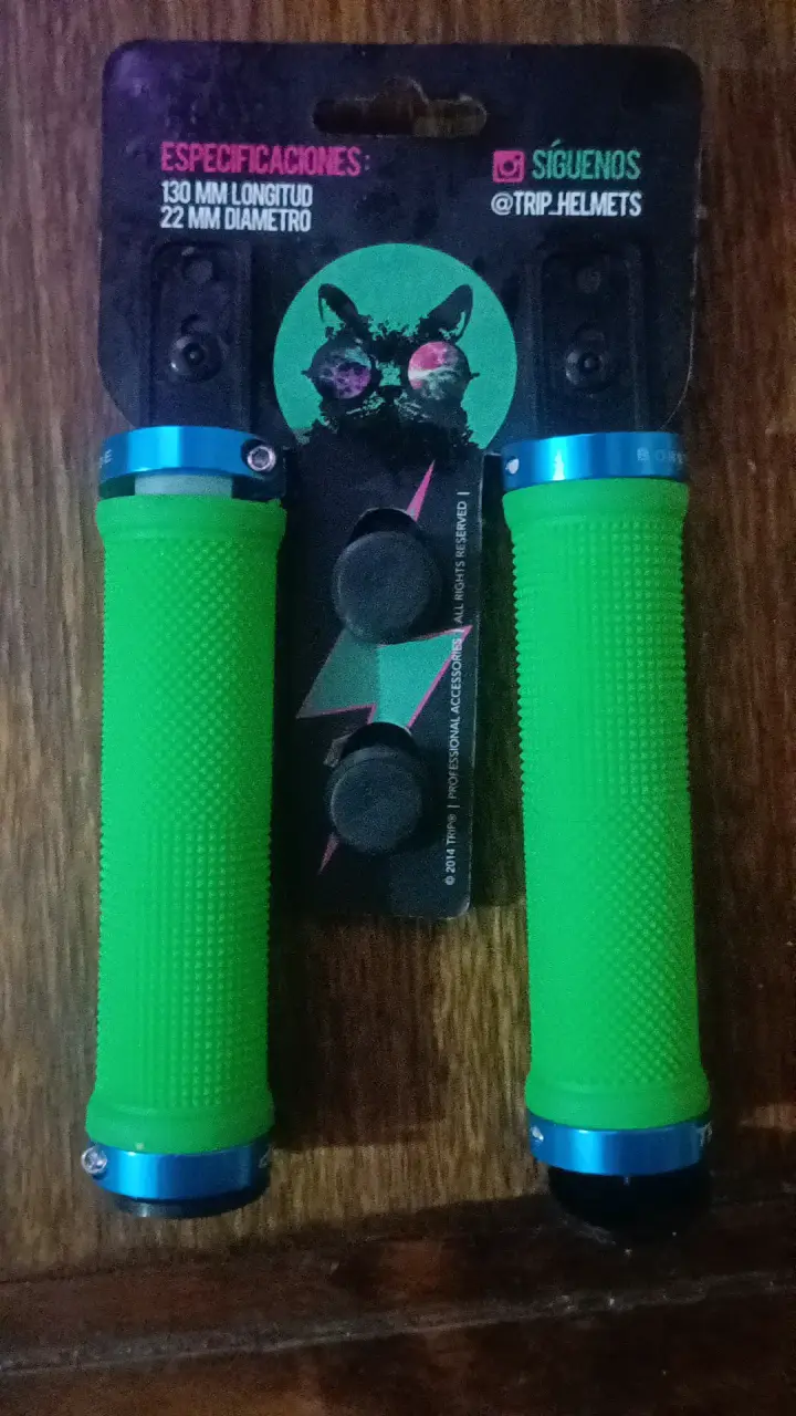 Puños para bicicleta Trip Doble Lock verdes - 2
