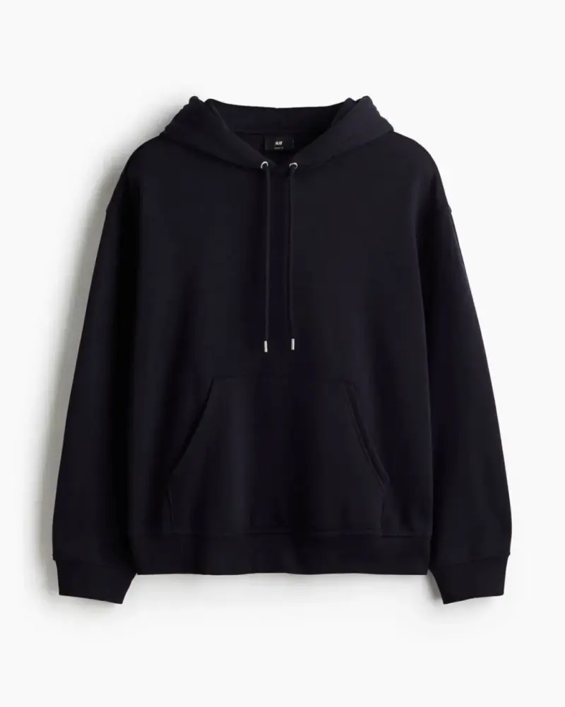 Polerón con capucha unisex H&M en negro y gris - 1
