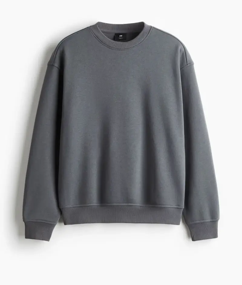 Polerón con capucha unisex H&M en negro y gris - 3