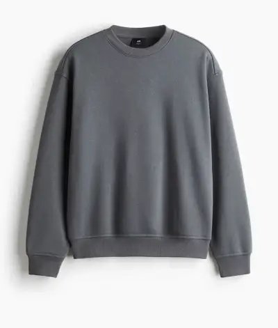 Polerón con capucha unisex H&M en negro y gris - miniatura 3