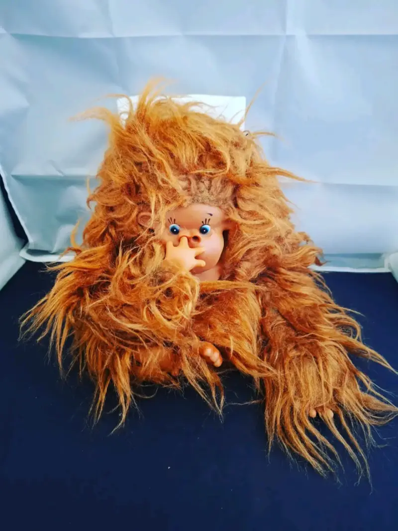 Muñeco de peluche vintage cabello largo Monchhichi - 2