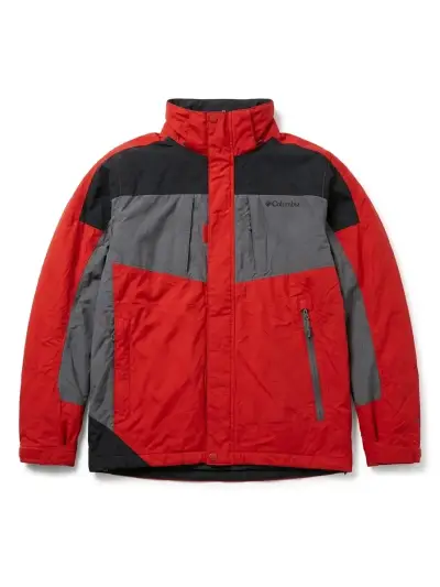 Chaqueta impermeable roja Columbia para hombre - miniatura 2
