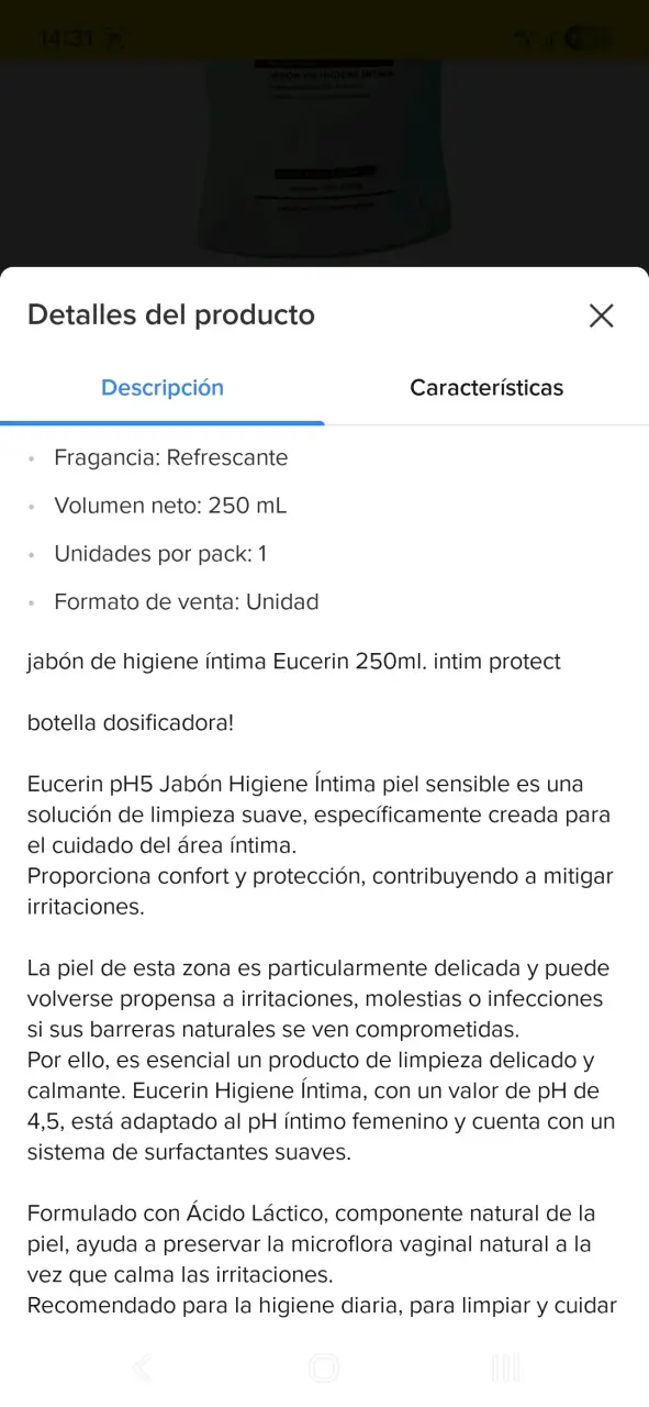 Jabón Higiene Íntima Eucerin Intim Protect 250ml - 5