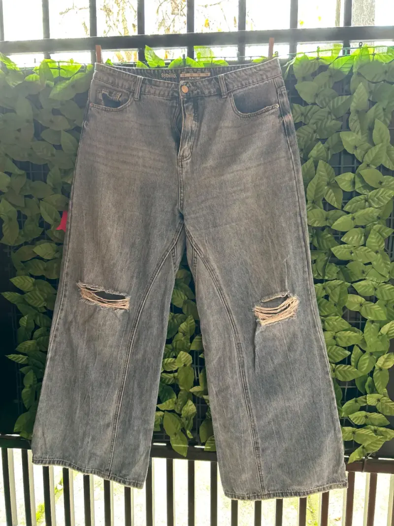 Jeans anchos desgastados Sybilla Naomi