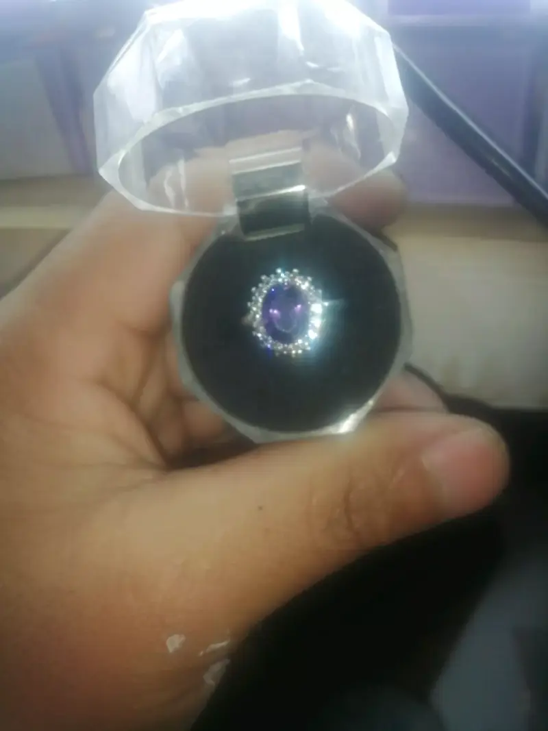 Anillo de plata con piedra amatista - 2