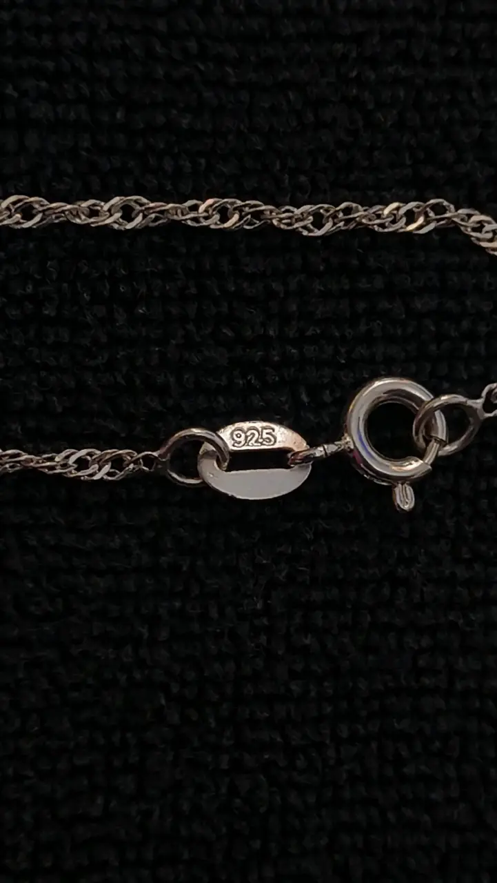 Collar de plata con dije de corazón - 2