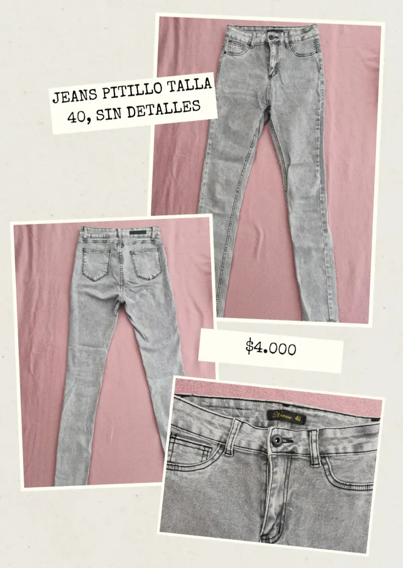 Jeans pitillo mujer talla 40 - 1