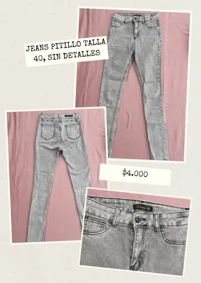 Jeans pitillo mujer talla 40 - miniatura 2
