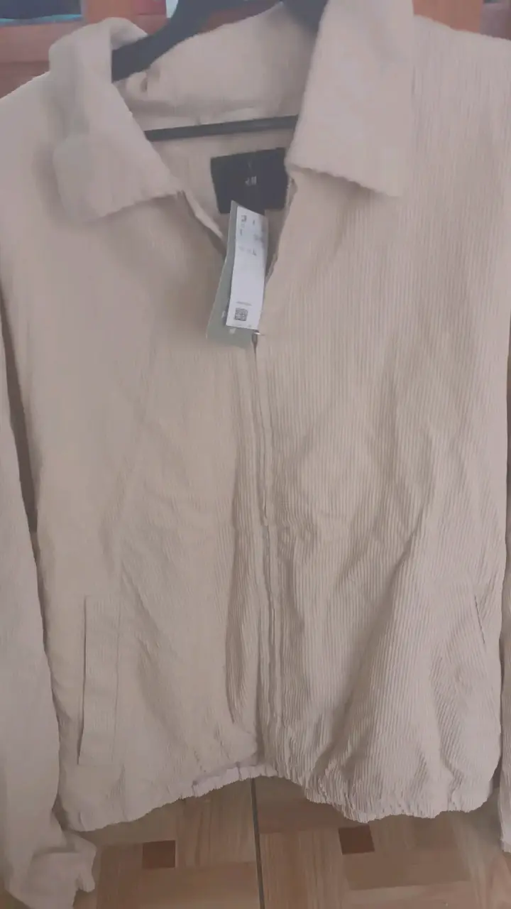 Chaqueta de pana beige unisex - 1