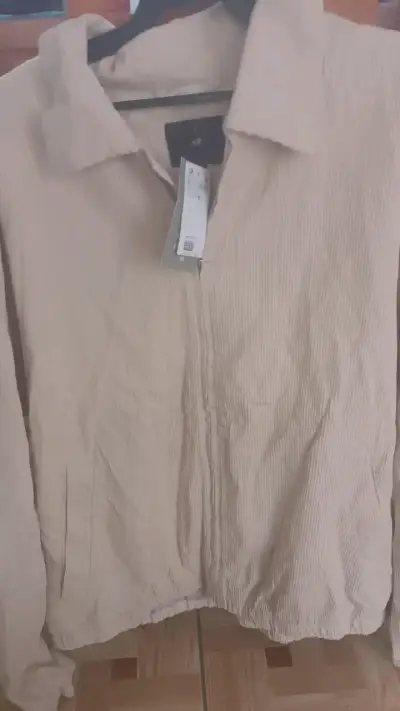 Chaqueta de pana beige unisex - miniatura 1