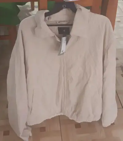 Chaqueta de pana beige unisex - miniatura 2