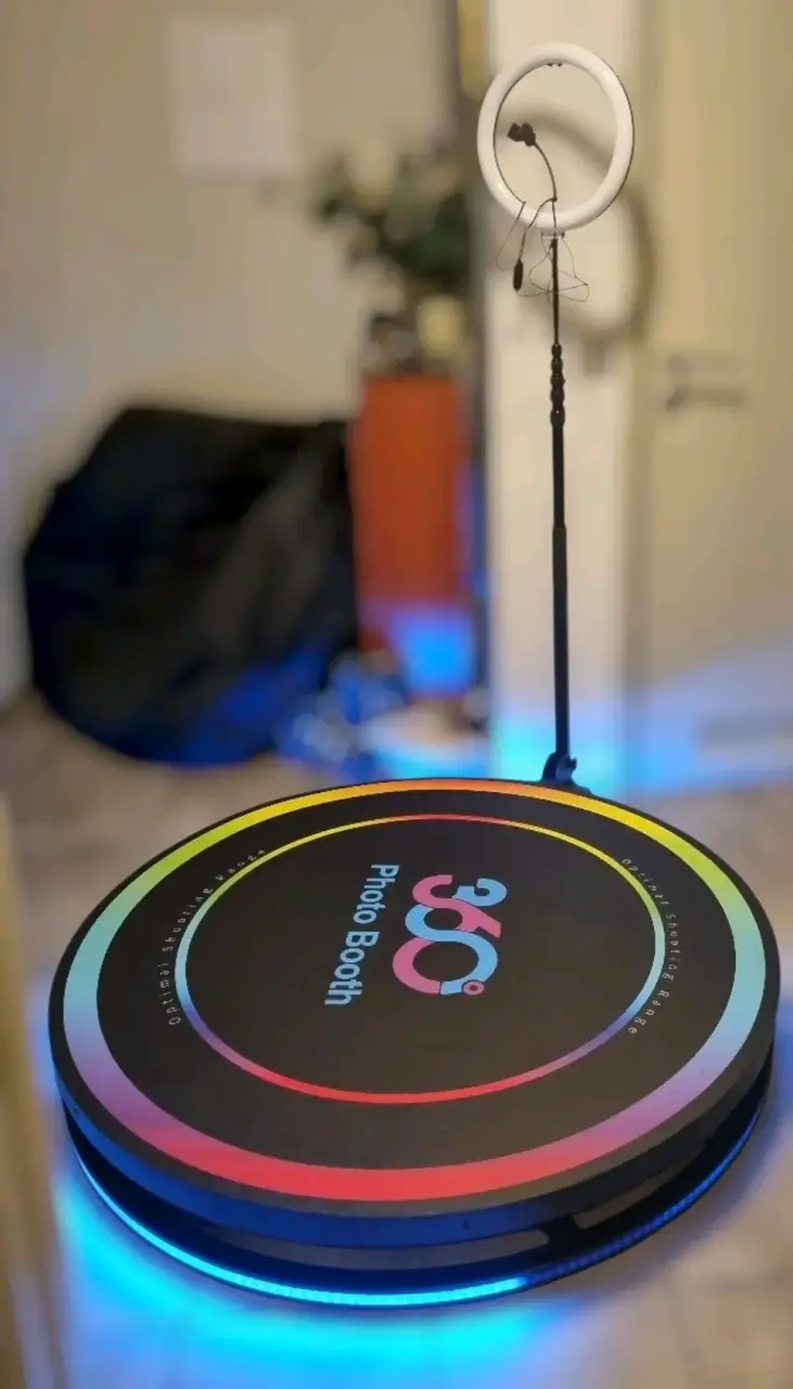 Plataforma 360° Photo Booth con luz LED