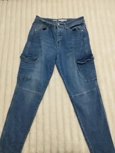 Jeans cargo azul para mujer Sybilla Emily - miniatura 1