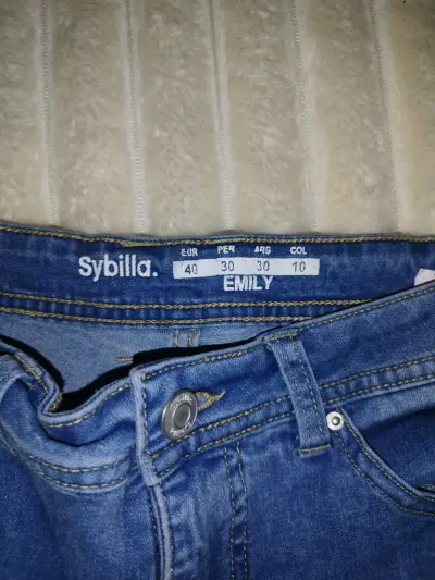 Jeans cargo azul para mujer Sybilla Emily - miniatura 2