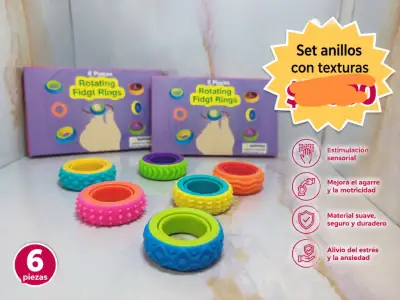 Anillos giratorios antiestrés de colores - miniatura 3