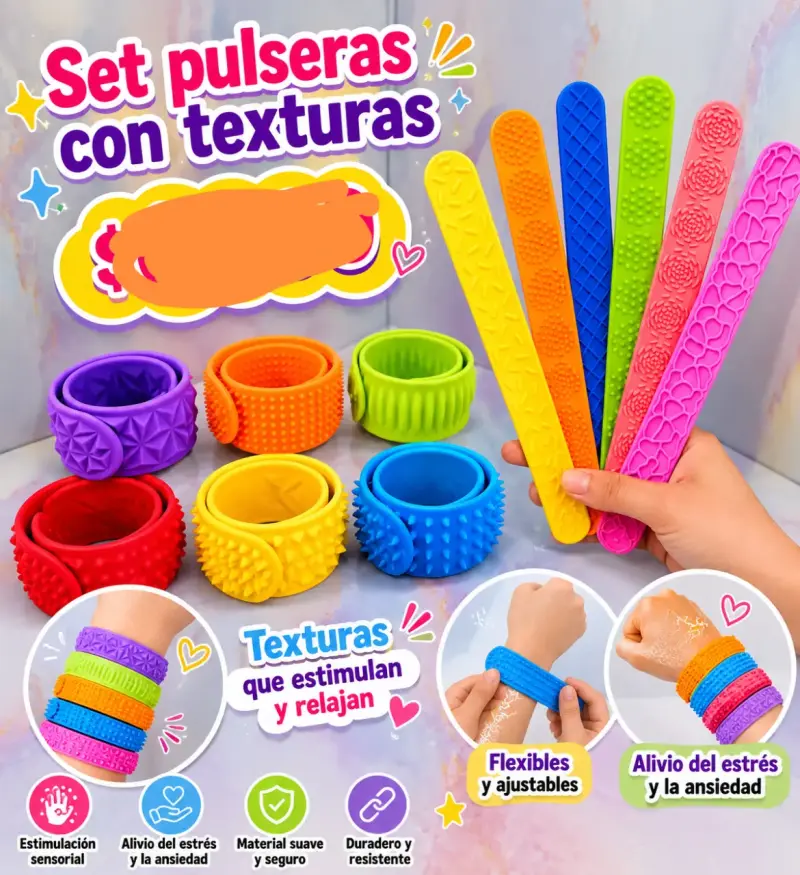 Set de paletas sensoriales de silicona coloridas - 2