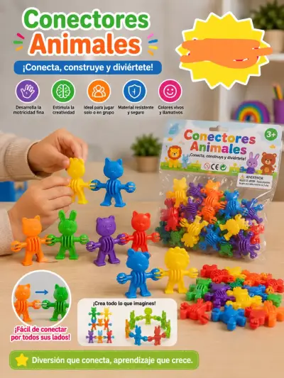 Conectores Animales de Juguete Educativo - miniatura 1
