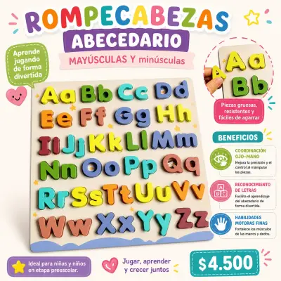 Rompecabezas Abecedario Mayúsculas y Minúsculas - miniatura 1
