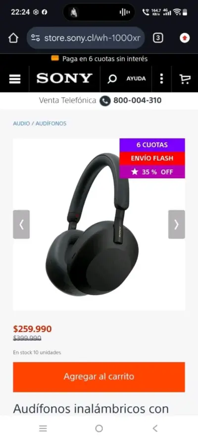 Audífonos inalámbricos Sony WH-1000XR con cancelación de ruido - miniatura 1