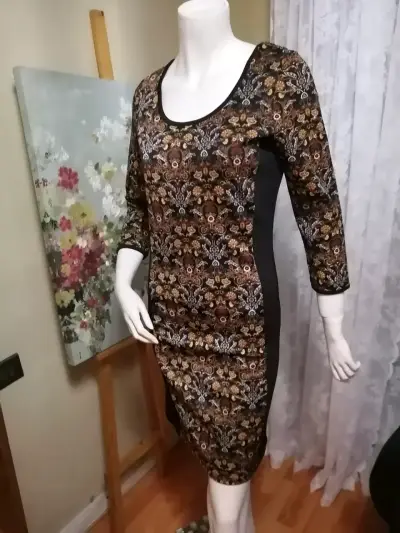 Vestido estampado floral manga larga - miniatura 2