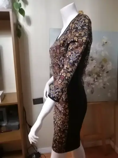 Vestido estampado floral manga larga - miniatura 3